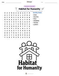 Podgląd drukowalnego arkusza ćwiczeń Habitat for Humanity