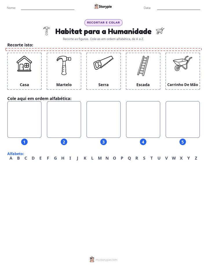 Recortar & Colar Alfabeto
