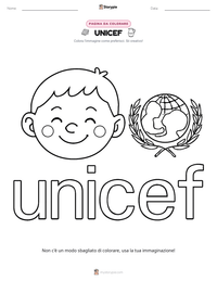Anteprima della scheda stampabile di UNICEF