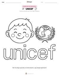 Podgląd drukowalnego arkusza ćwiczeń UNICEF