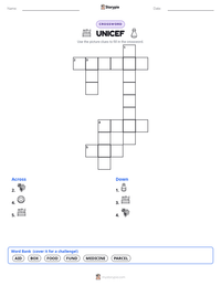 UNICEF printable worksheet preview