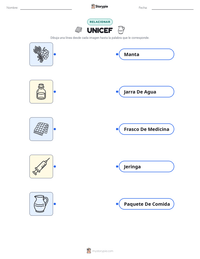 Vista previa de la hoja de trabajo imprimible de UNICEF