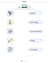 Prévia da folha de atividades imprimível UNICEF