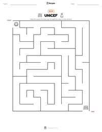 UNICEF printable worksheet preview