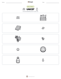 UNICEF printable worksheet preview