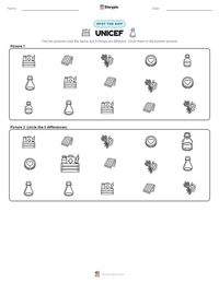 UNICEF printable worksheet preview