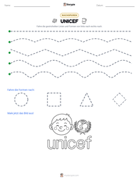 UNICEF druckbare Arbeitsblatt Vorschau