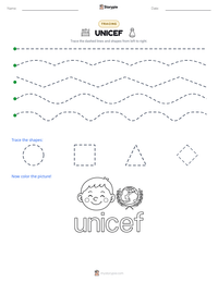 UNICEF printable worksheet preview