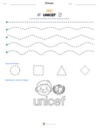 Aperçu de la feuille de travail imprimable UNICEF