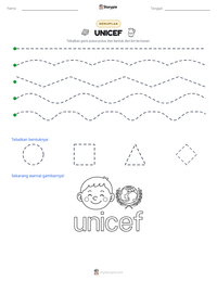 Prabaca lembar kerja cetak UNICEF
