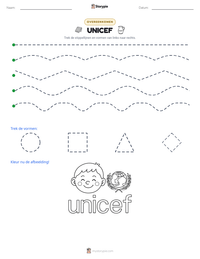 UNICEF afdrukbare werkblad voorbeeld