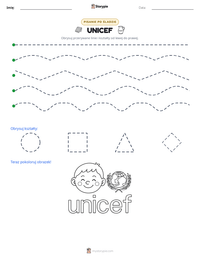 Podgląd drukowalnego arkusza ćwiczeń UNICEF