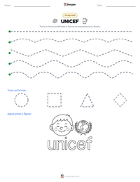 Prévia da folha de atividades imprimível UNICEF