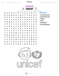 UNICEF afdrukbare werkblad voorbeeld