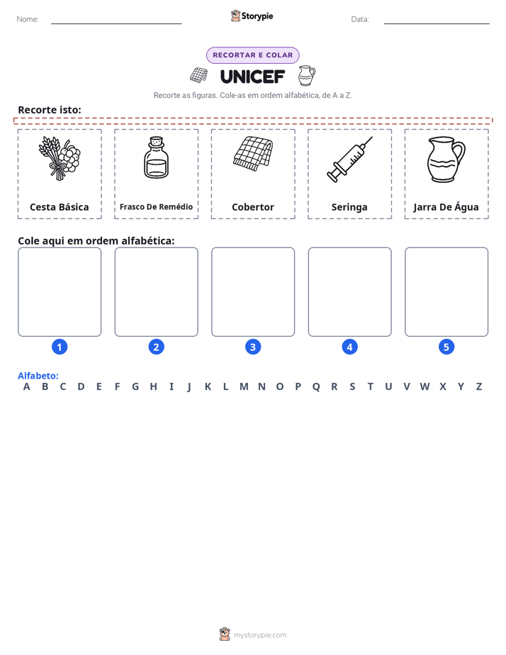 Recortar & Colar Alfabeto