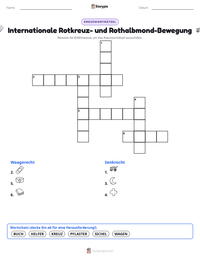 Internationale Rotkreuz- und Rothalbmond-Bewegung druckbare Arbeitsblatt Vorschau