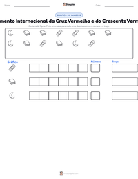 Prévia da folha de atividades imprimível Movimento Internacional da Cruz Vermelha e do Crescente Vermelho