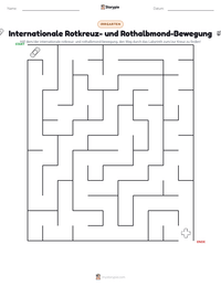 Internationale Rotkreuz- und Rothalbmond-Bewegung druckbare Arbeitsblatt Vorschau