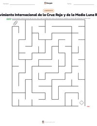 Vista previa de la hoja de trabajo imprimible de Movimiento Internacional de la Cruz Roja y de la Media Luna Roja