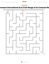 Aperçu de la feuille de travail imprimable Mouvement international de la Croix-Rouge et du Croissant-Rouge