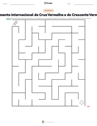 Prévia da folha de atividades imprimível Movimento Internacional da Cruz Vermelha e do Crescente Vermelho