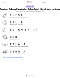 Prabaca lembar kerja cetak Gerakan Palang Merah dan Bulan Sabit Merah Internasional