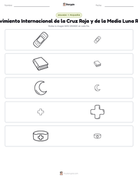 Vista previa de la hoja de trabajo imprimible de Movimiento Internacional de la Cruz Roja y de la Media Luna Roja