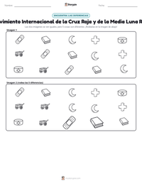 Vista previa de la hoja de trabajo imprimible de Movimiento Internacional de la Cruz Roja y de la Media Luna Roja