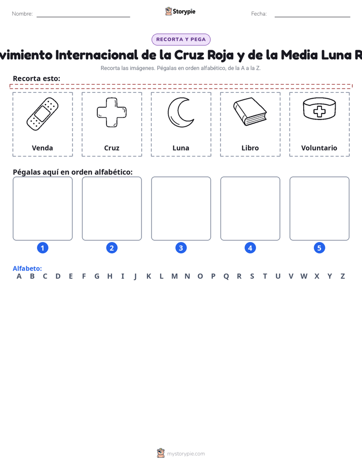 Cortar y Pegar el Alfabeto