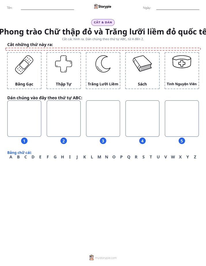 Cắt & Dán Chữ Cái
