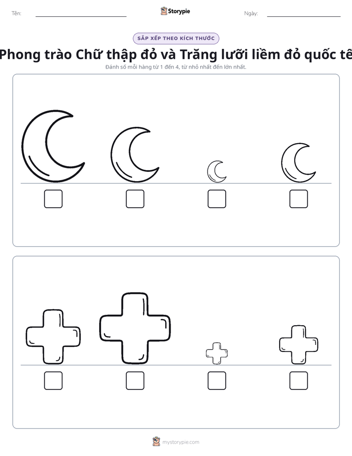 Thứ Tự Kích Thước