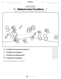 Aperçu de la feuille de travail imprimable Médecins Sans Frontières