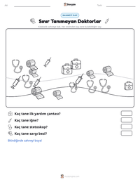 Sınır Tanımayan Doktorlar yazdırılabilir çalışma sayfası önizlemesi