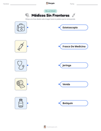 Vista previa de la hoja de trabajo imprimible de Médicos Sin Fronteras