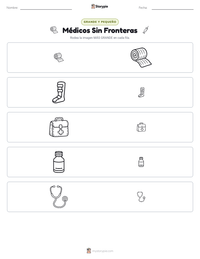 Vista previa de la hoja de trabajo imprimible de Médicos Sin Fronteras