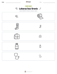 Podgląd drukowalnego arkusza ćwiczeń Lekarze bez Granic