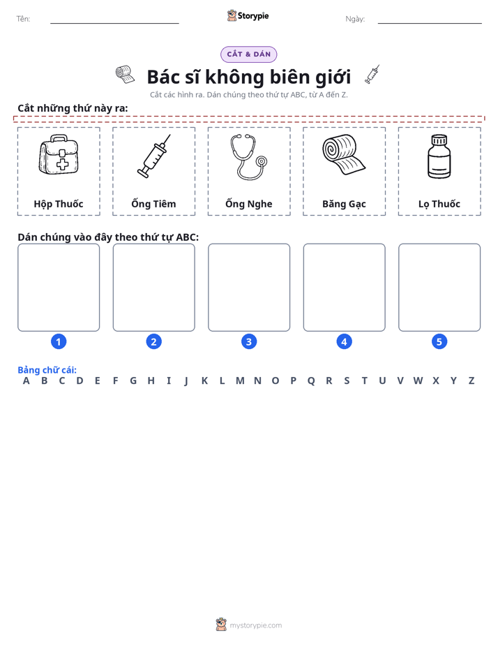 Cắt & Dán Chữ Cái