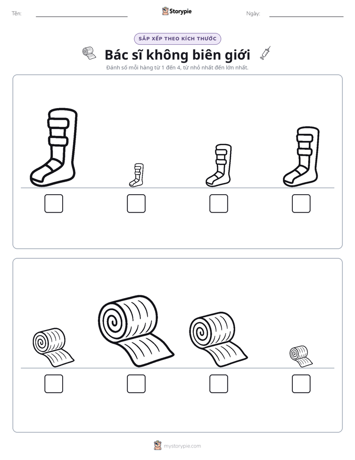 Thứ Tự Kích Thước