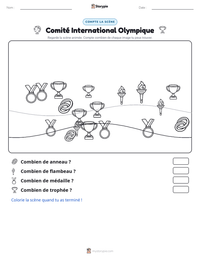 Aperçu de la feuille de travail imprimable Comité International Olympique