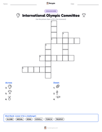 International Olympic Committee printable worksheet preview