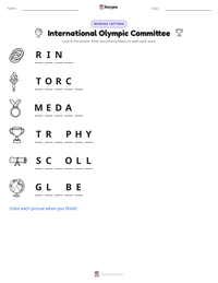 International Olympic Committee printable worksheet preview