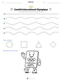 Aperçu de la feuille de travail imprimable Comité International Olympique
