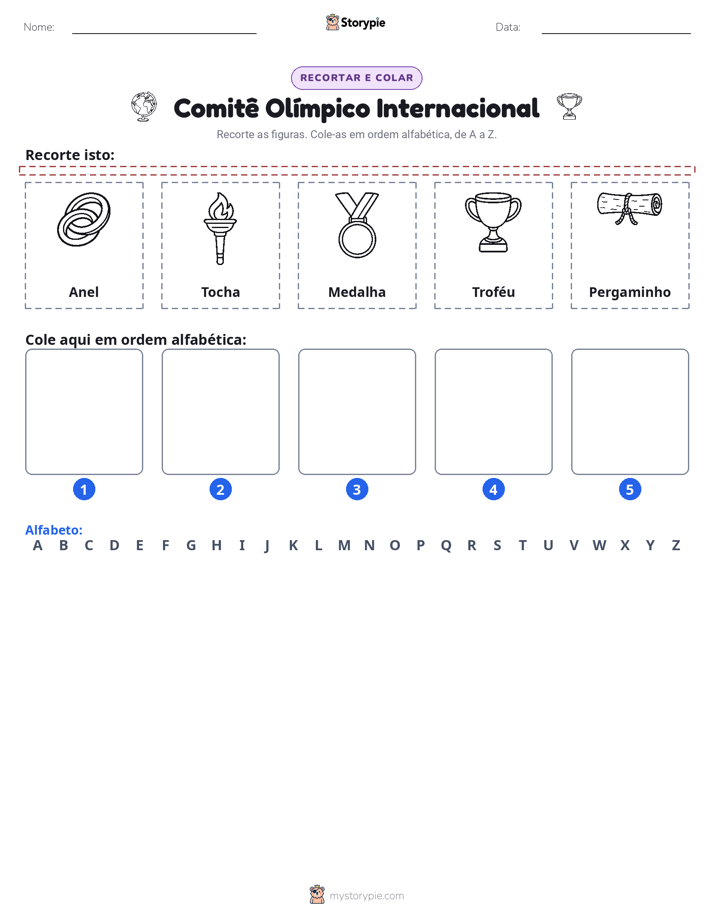 Recortar & Colar Alfabeto