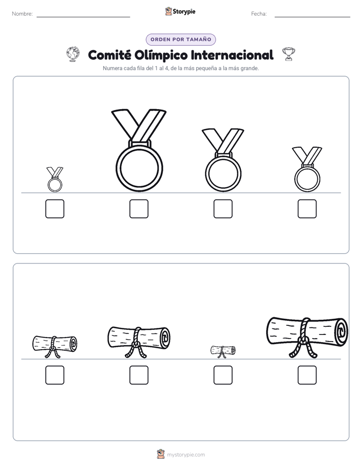 Orden de Tamaños
