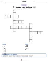 Rotary International printable worksheet preview