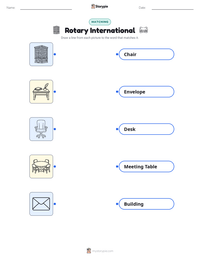 Rotary International printable worksheet preview