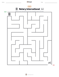 Rotary International printable worksheet preview