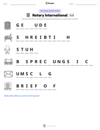Rotary International druckbare Arbeitsblatt Vorschau