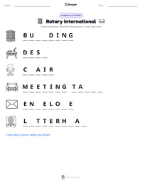 Rotary International printable worksheet preview