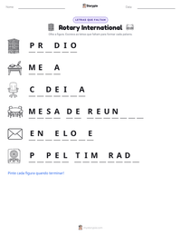 Prévia da folha de atividades imprimível Rotary International